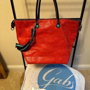 Gabs Red Leather Shoulder Bag